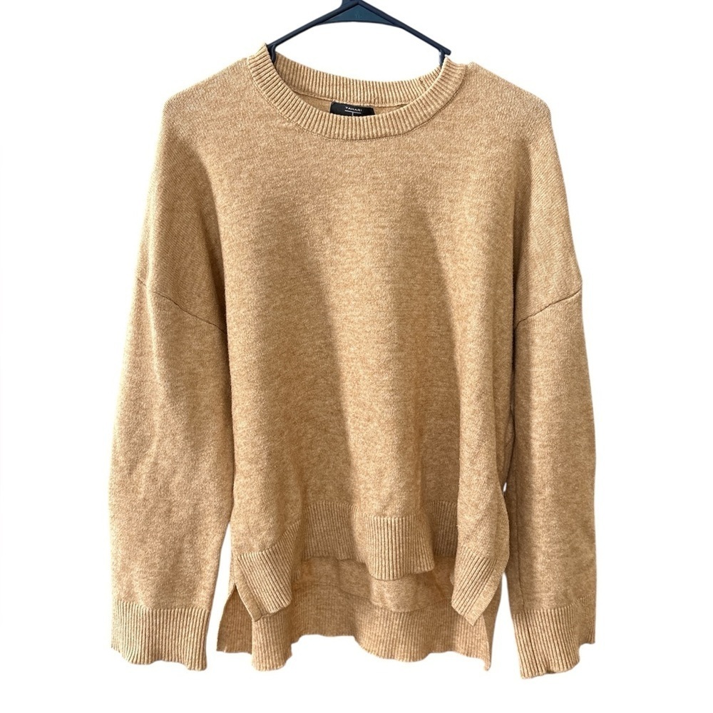 Tahari high-low knit sweater-beige- size XL